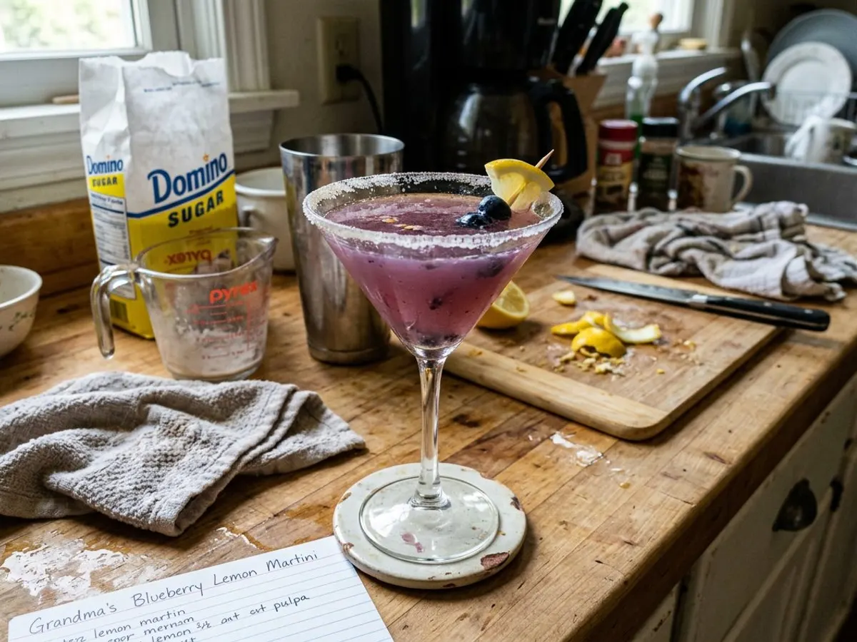 Blueberry Lemon Drop Martini