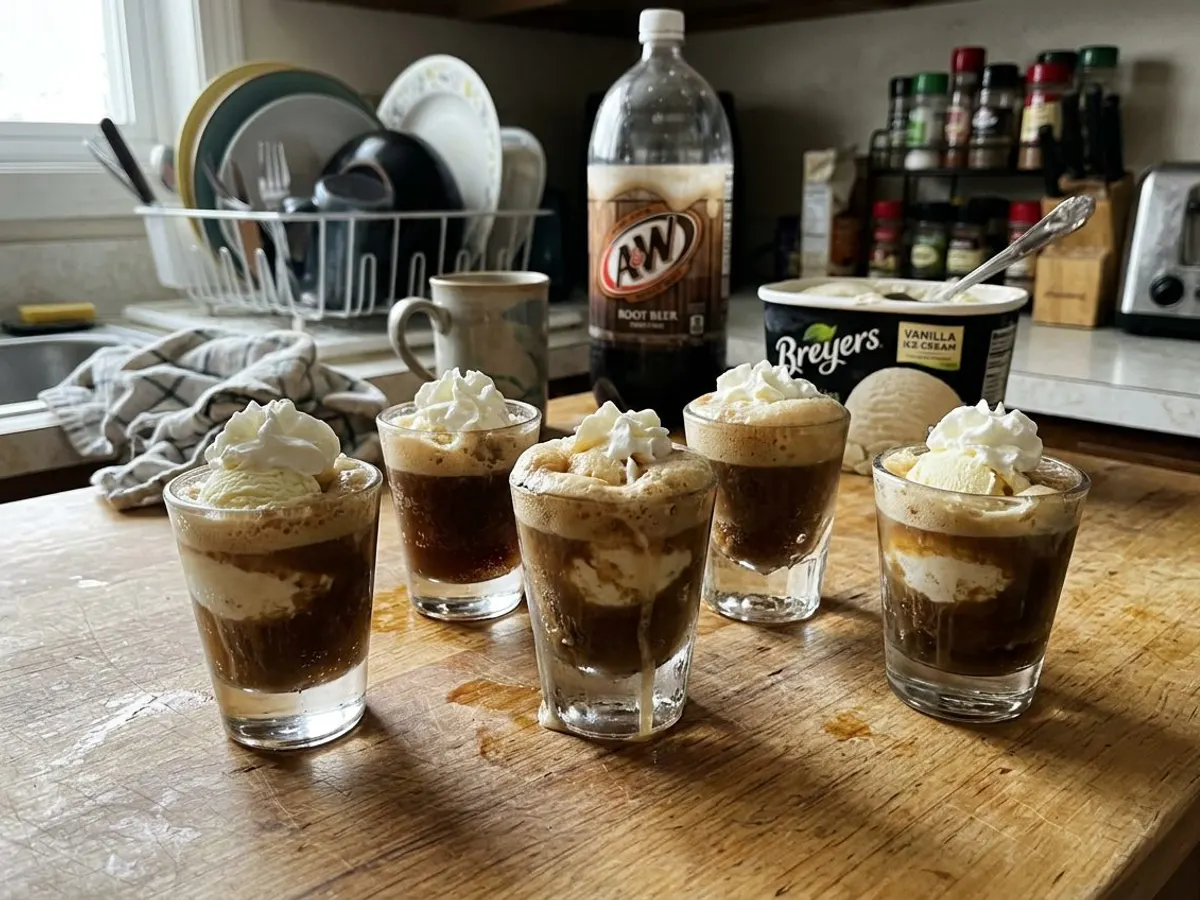 Root Beer Float Shots