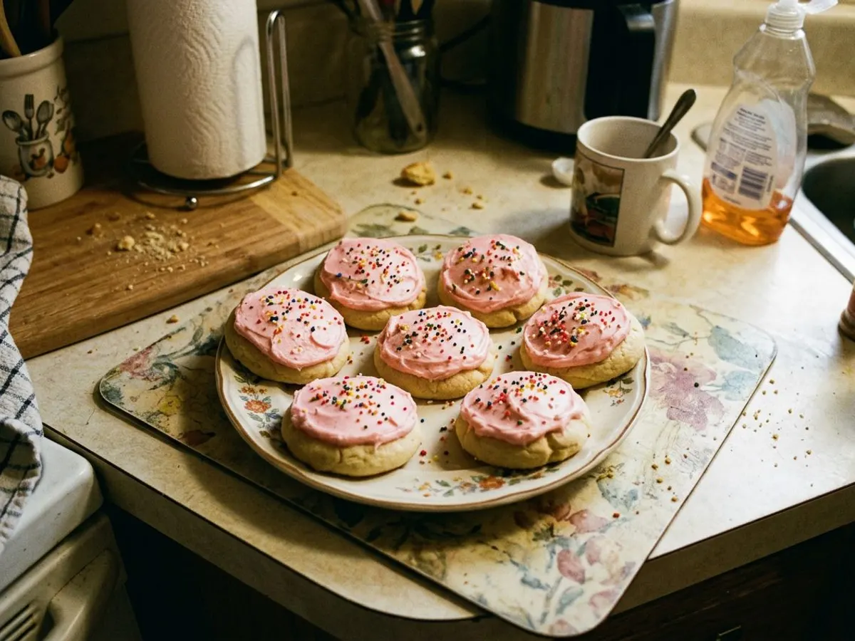 Soft frosted-style sugar cookies on a plate