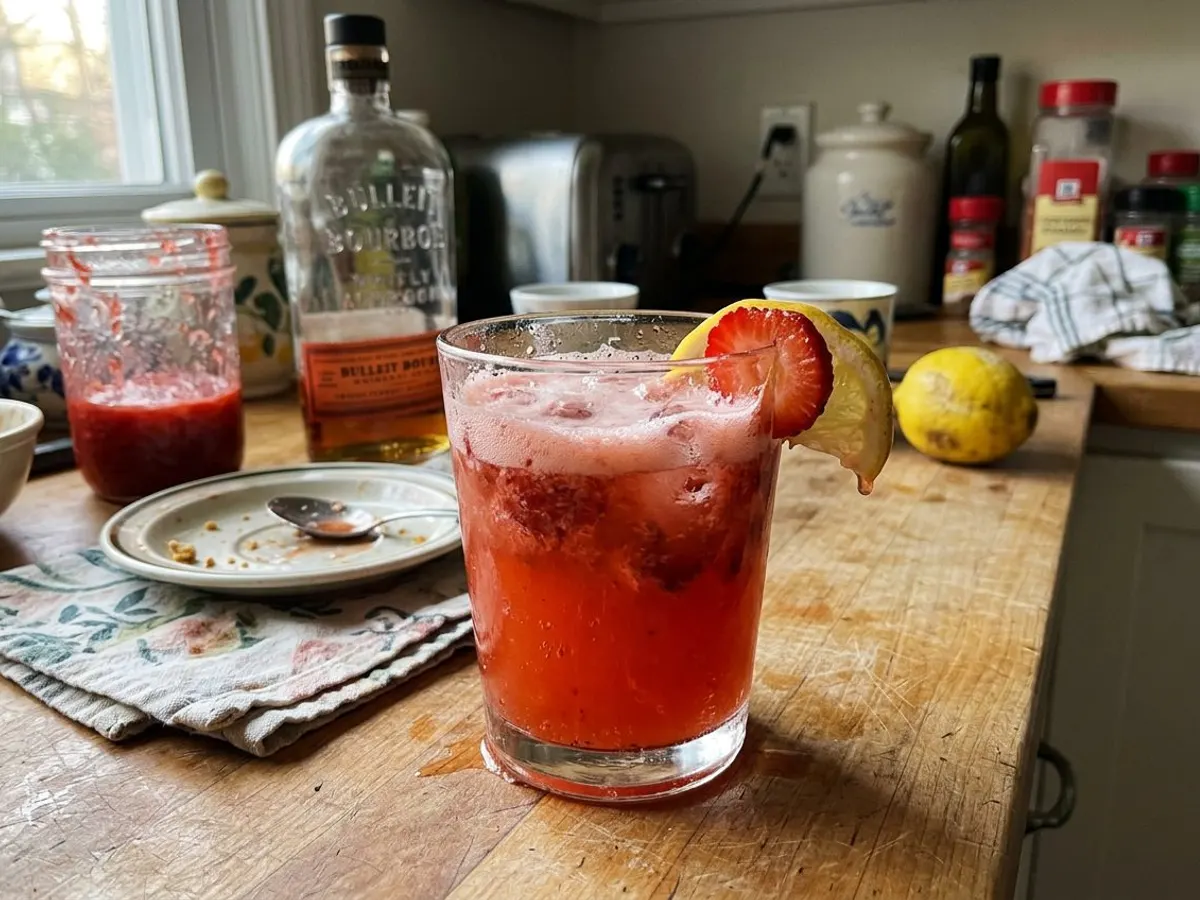 Strawberry Whiskey Sour